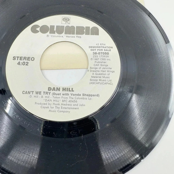 Dan Hill With Vonda Shepard Can't We Try Vinyl Record Album - Picture 4 of 4